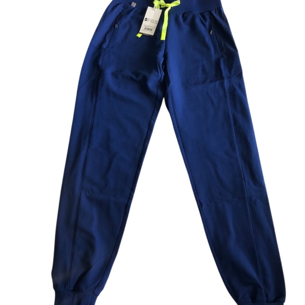 Figs Boston Slim Jogger Scrub Pants in Electric Blue XXS/2XS PO# 2094